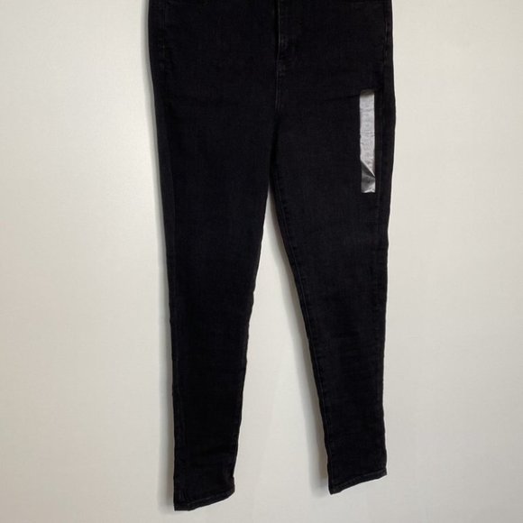 American Eagle Women Black Denim Highest Rise Skinny Jegging Jeans Size 10 Short - Picture 3 of 11